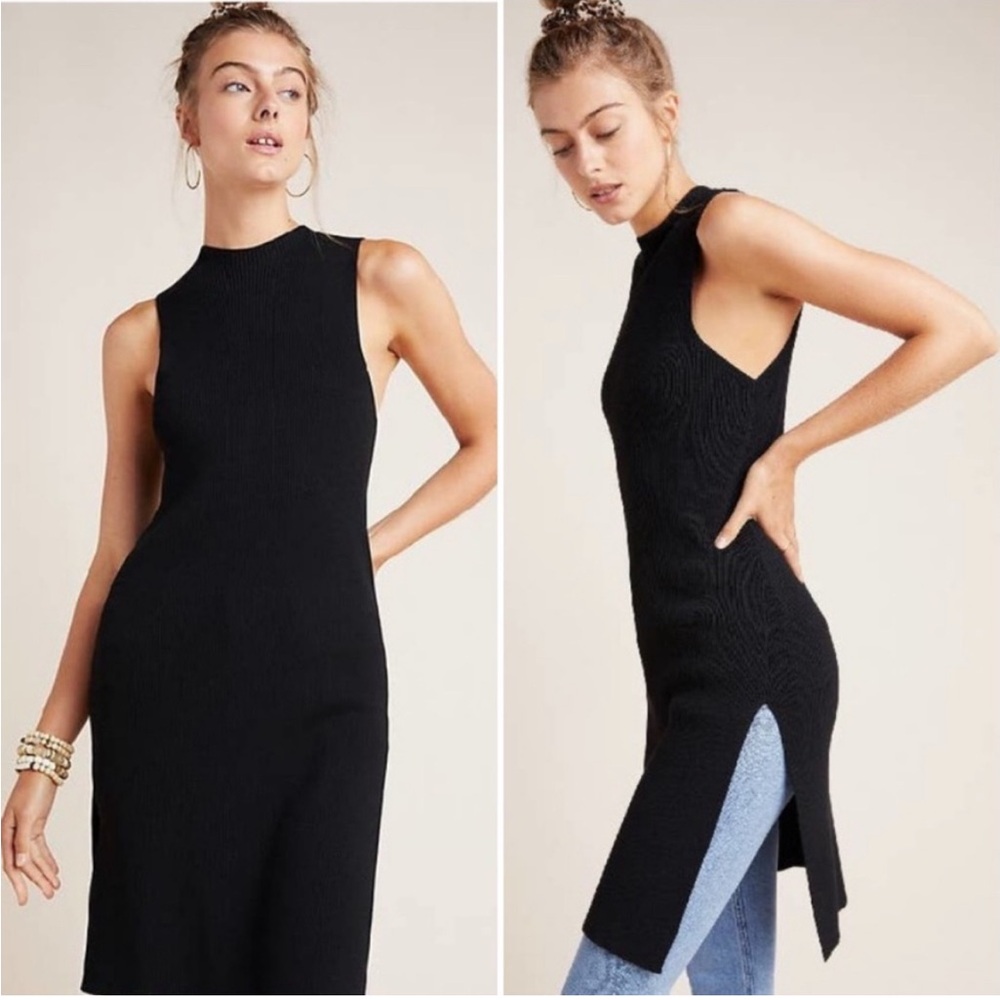 NWOT - Anthropologie Black Sleeveless Tunic